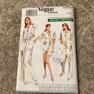 Vogue 7054 pajama and robe pattern.